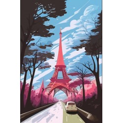 autocollant mural tour eiffel decoration