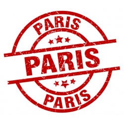 autocollant tampon paris rouge blanc