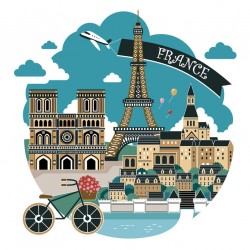 stickers muraux paris deco
