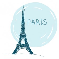 stickers muraux paris noir et blanc