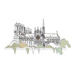 stickers muraux tour eiffel noir blanc