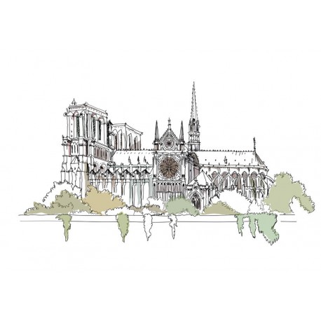 stickers muraux tour eiffel noir blanc