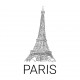 stickers tour eiffel batiment haussmannien