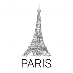 stickers tour eiffel batiment haussmannien