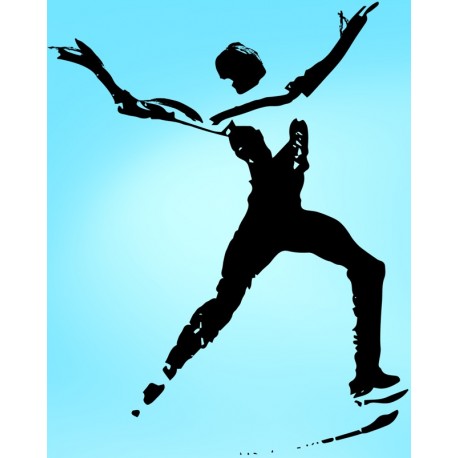 autocollant mural patinage