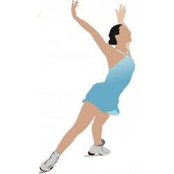 autocollant mural patinage deco