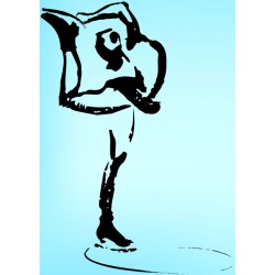 autocollant mural patinage decoration