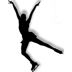 autocollant patinage fille