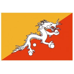 Sticker - Drapeau Bhoutan REFG959