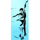 sticker mural patinage chambre fille