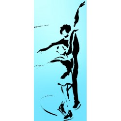 sticker mural patinage chambre fille