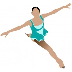 sticker mural patineuse