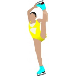 sticker patinage chambre fille