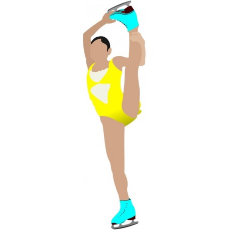 sticker patinage chambre fille
