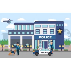 autocollant badge police