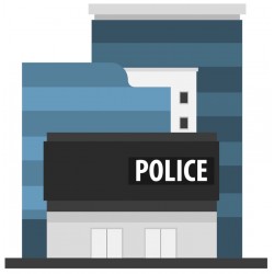 autocollant bureau de police