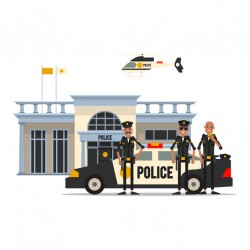 autocollants jeux police