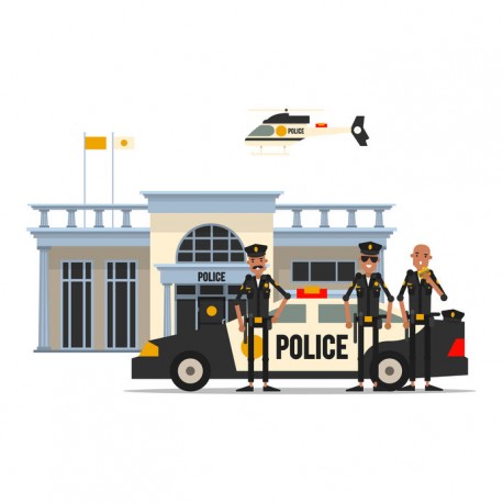 autocollants jeux police