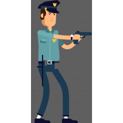autocollant mural comissariat police