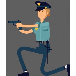 autocollant mural police