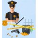 autocollant mural police chambre enfant