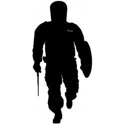 autocollant mural police nationale