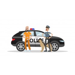 autocollant mural poste police