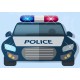 autocollant mural vehicule police