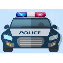 autocollant mural vehicule police