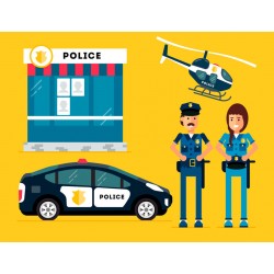 autocollant police attrape voleur