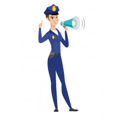 autocollant policier avec arme