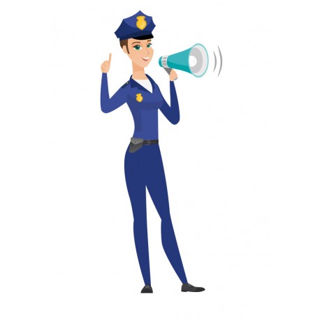 autocollant policier avec arme