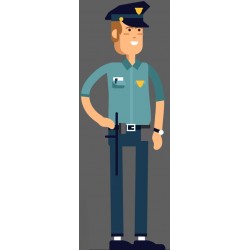autocollant policier enfant
