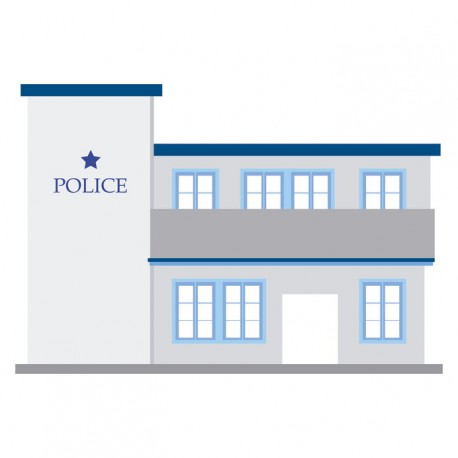 autocollant mural poste police nationale