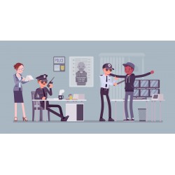 autocollants comissariat police