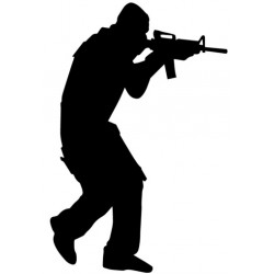 autocollants police silhouette