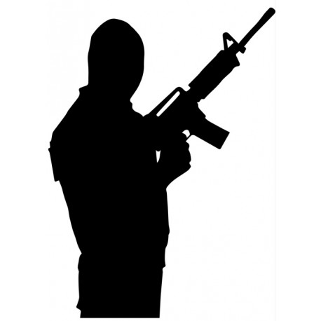 autocollants police silhouette