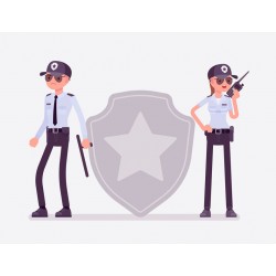 autocollants insigne police