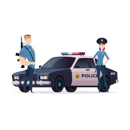 autocollants police chambre enfant
