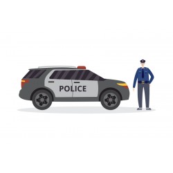 autocollants voiture police