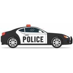 autocollants vehicule de police geant