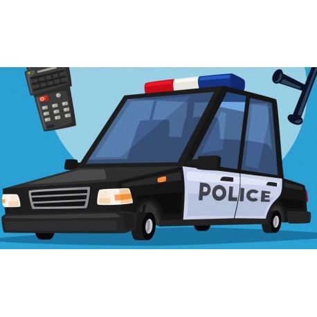 autocollants vehicule de police