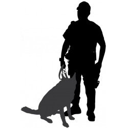 sticker chien policier