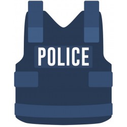 sticker gilet pare balle police