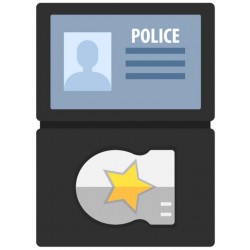sticker mural badge police