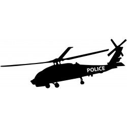 sticker mural helicoptere police