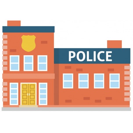 sticker mural policier
