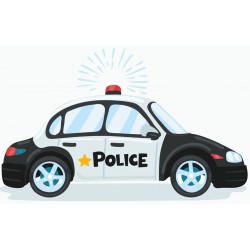 sticker mural vehicule police