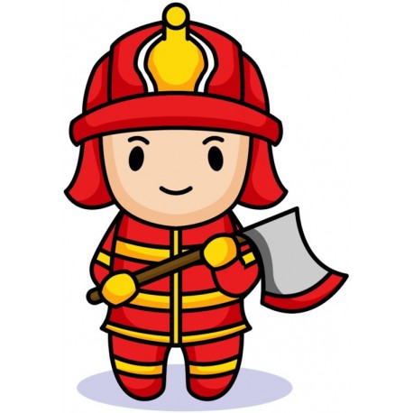 autocollant pompier chambre enfant