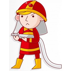 autocollant pompier chambre garcon